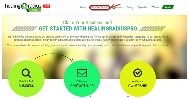 Claim your wellness business - HealingRadiusPro